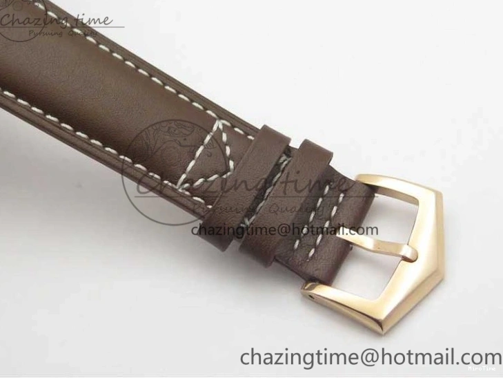 MIROTIME 0423 Calatrava 5524R Pilot Travel Time RG GRF Brown Dial on Brown Leather Strap MIYOTA TopPick 7155
